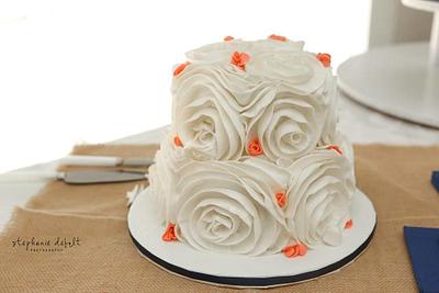 Ruffle Rose Cake - Cake by Christeena Dinehart
