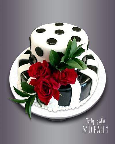 Black red white cake - Cake by Michaela Hybska