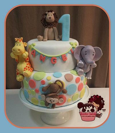 Animals First Birthday - Cake by Bonito Cakes "Arte q se puede comer"