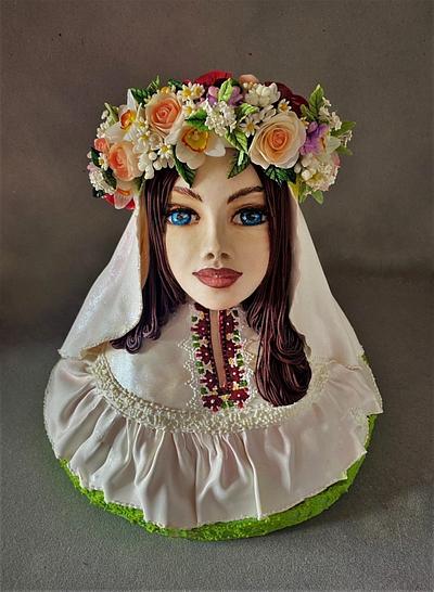 Girl with flowers  - Cake by WorldOfIrena