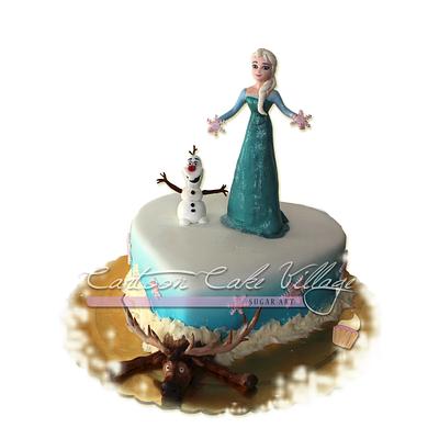 Quuen Elsa heart - Cake by Eliana Cardone - Cartoon Cake Village