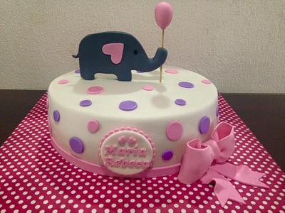 Elephant Baby Shower - Cake by N&N Cakes (Rodette De La O)