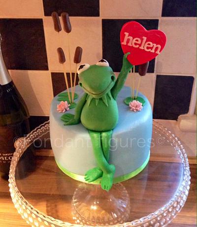 Kermitt the frog cake  - Cake by silversparkle