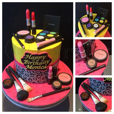 Mac makeup cake - Cake by Natasha Rice Cakes 
