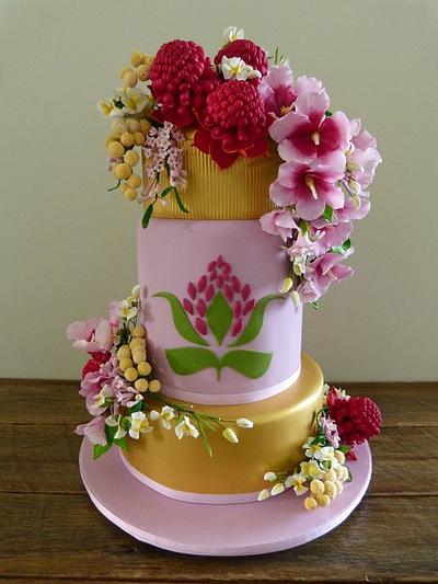Australian Winter Wedding - Cake by SugarAllure