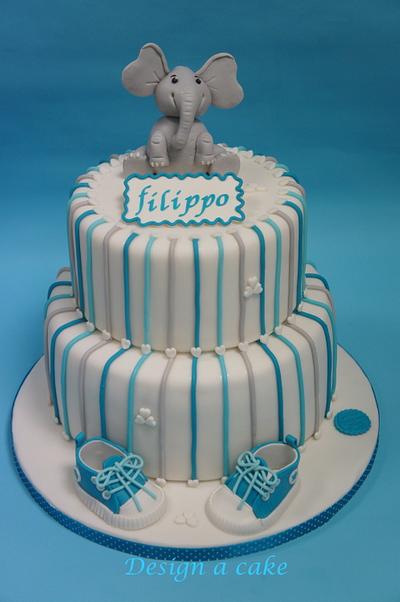 Christening cake for little Filippo - Cake by Alessandra