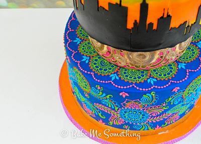 Vibrant Wedding Cake - Cake by bakemesomething