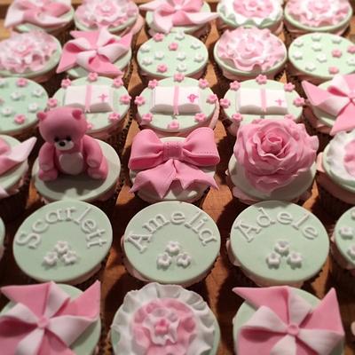 Girl Christening Cupcakes - Cake by The One Who Bakes