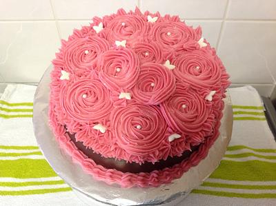 Rose pink  - Cake by JennieDimples