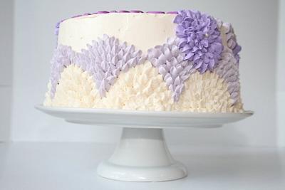 Purple Flower Cake - Cake by Rachel Skvaril
