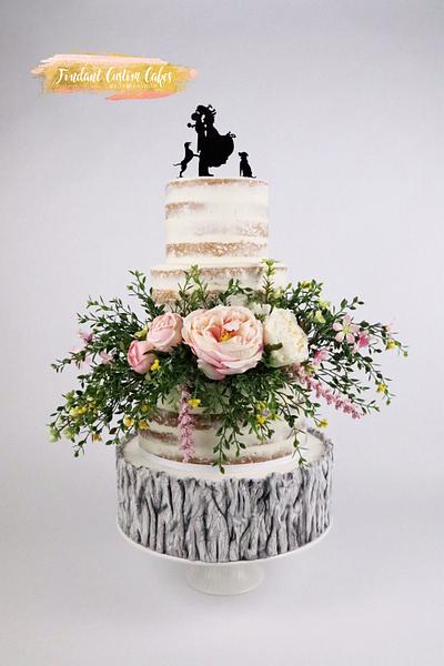 Naked rustic wedding cake - Cake by Tabi Lavigne