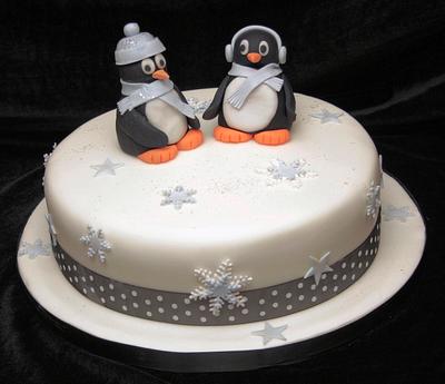 Penguin Christmas Cake - Cake by mitch357
