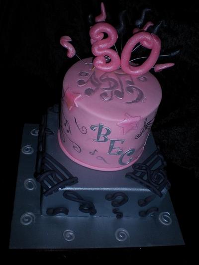 Musical 30th  - Cake by Sugarart Cakes