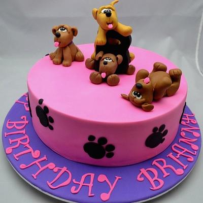 Cute little puppies cake - Cake by LauraSprinkles