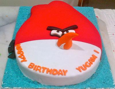 RED ANGRY BIRD - Cake by KnKBakingCo