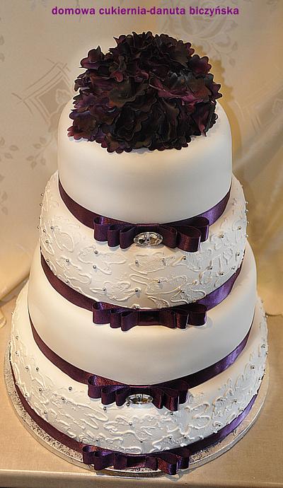 liliowy ślub - Cake by danadana2