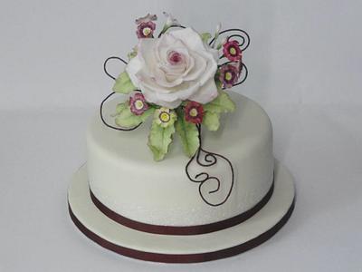 Cake with Rose - Cake by JarkaSipkova