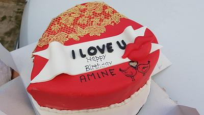  heart valentine cake  - Cake by Vanillaskycakes5