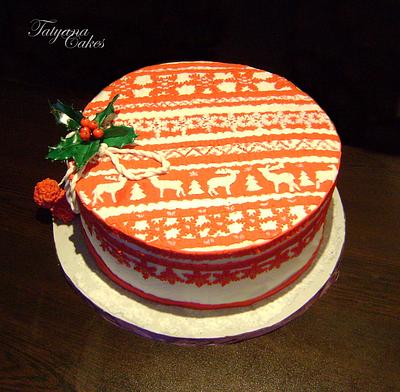 Knitted Christmas cake - Cake by Tatyana Cakes