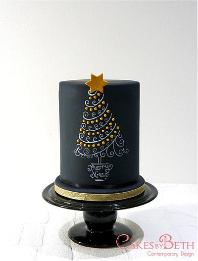 Chalkboard Christmas Tree - Cake by Beth Mottershead
