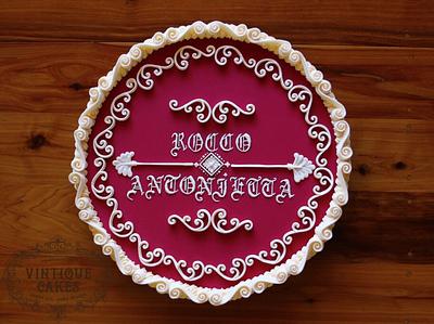 Vintage ornate sugar plaque  - Cake by Vintique Cakes (Anita) 