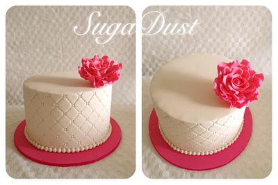 Simple & Elegant Quilted Cake - Cake by Mary @ SugaDust