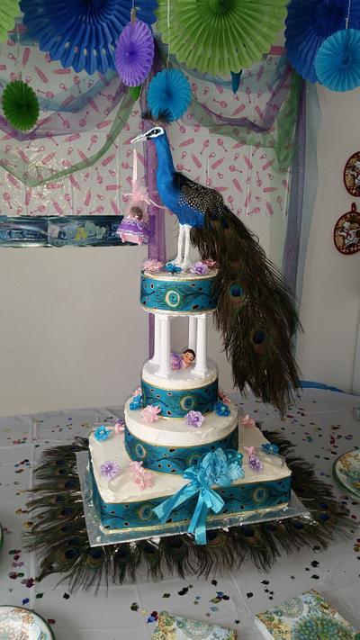 The Peacock Baby Shower Cake - Cake by Arnaldo