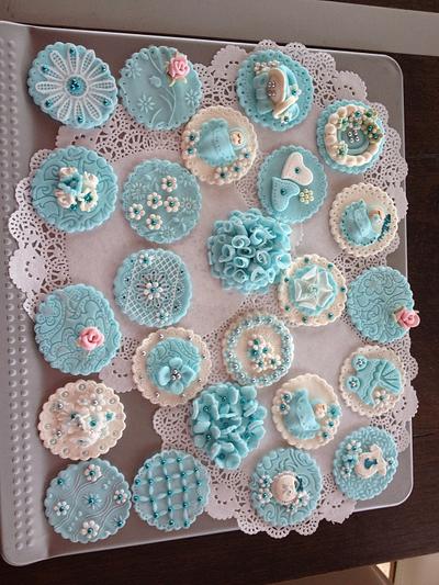 Christening cupcakes - Cake by wendyslesvig