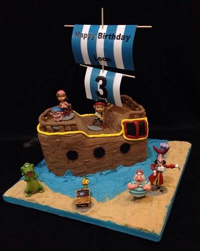 Jake and the Neverland pirates ship cake - Cake by SweetDelightsbyIffat