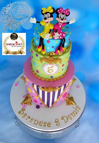 Minnie Mouse cake for twins  - Cake by Beata Khoo