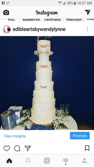 All buttercream wedding cake  - Cake by Wendy Lynne Begy