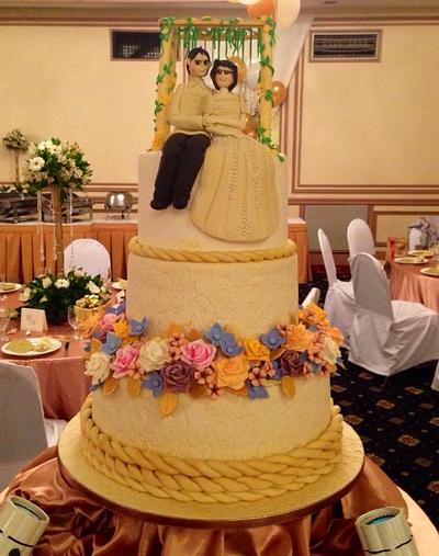 A Golden Wedding - Cake by Pia Angela Dalisay Tecson