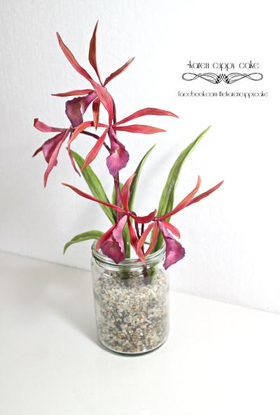 Brassocattleya orchids  - Cake by Karen Leong