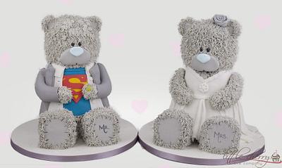 Mr and Mrs Teddy - Cake by Little Cherry
