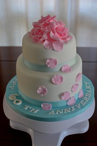 60th Anniversary Cake - Cake by Hello, Sugar!