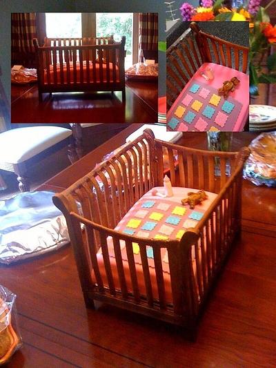 Baby crib replica cake - Cake by Ray Walmer