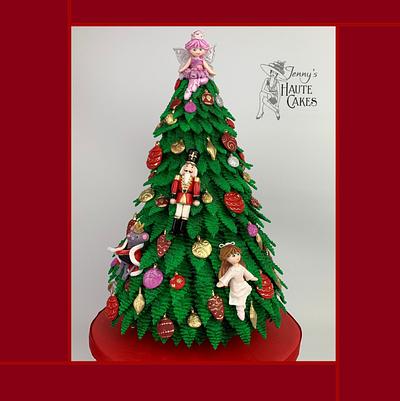 Nutcracker Ballet Themed Christmas Tree Cake - Cake by Jenny Kennedy Jenny's Haute Cakes