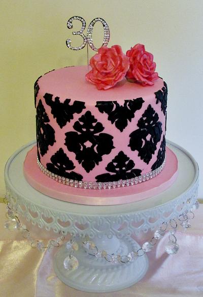 Damask Birthday Cake - Cake by Cakes and Cupcakes by Anita