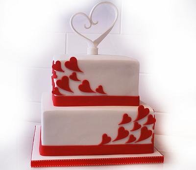 Simple Heart Wedding - Cake by Danielle Lainton