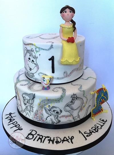 Painted character cake  - Cake by Kelly Hallett