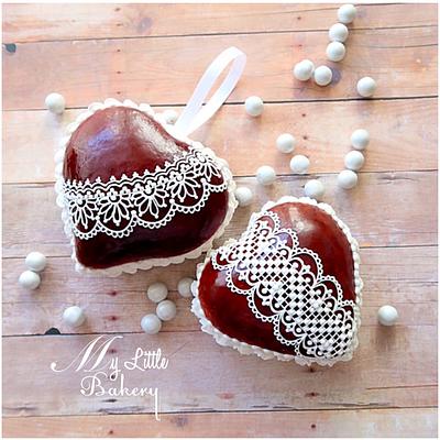 3D heart cookies - Cake by Nadia "My Little Bakery"