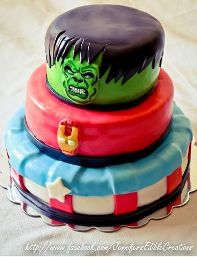 Avengers - Cake by Jennifer's Edible Creations
