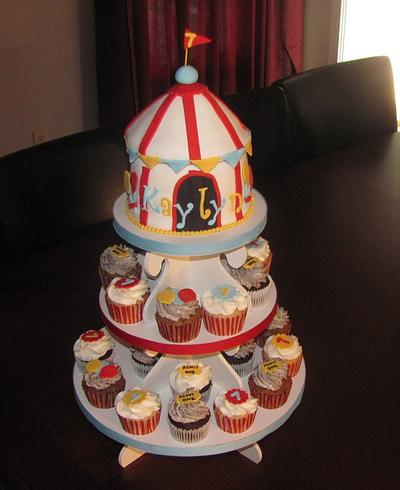 Carnival Cupcake Tower - Cake by Jaybugs_Sweet_Shop