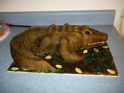 swamp people gator cake - Cake by lschreck06