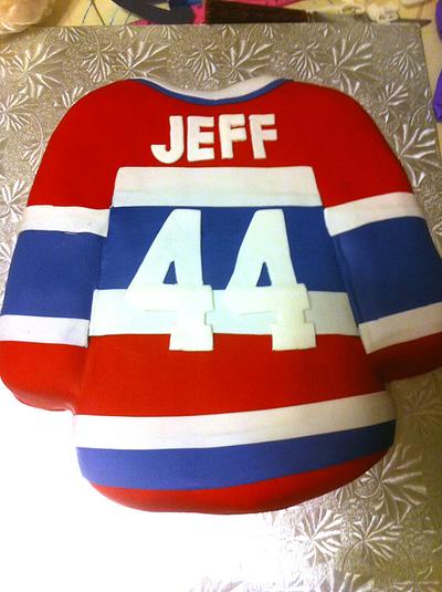 Montreal Canadians Jersey Cake - Cake by CrystalsPDR