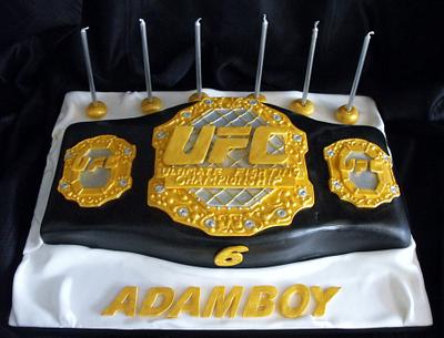 UFC Title belt birthday cake - Cake by Dee