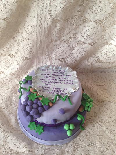 Purple, Green, Grapes &Wine - Cake by Nadine Makhani
