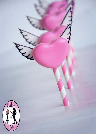Heart with wings cake pops - Cake by Tali