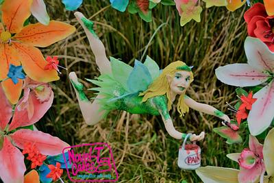 Flora flower fairy - Spring Fairy Tale Collaboration - Cake by Novel-T Cakes