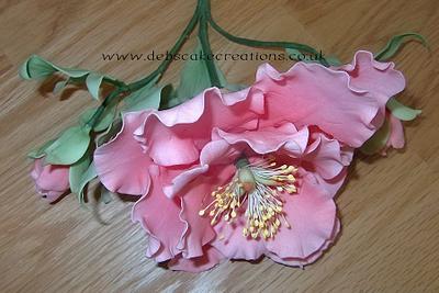 Flower Paste Peony. - Cake by debscakecreations